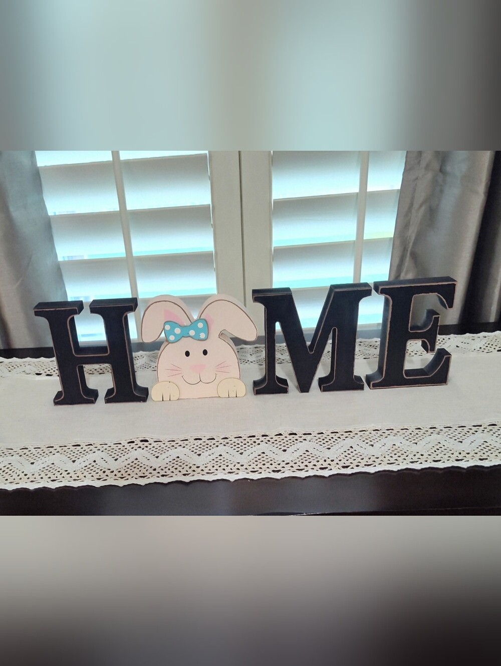 Rustic Black Wood Block Letters w/10 Holiday Accent Blocks - Picture 3 of 10